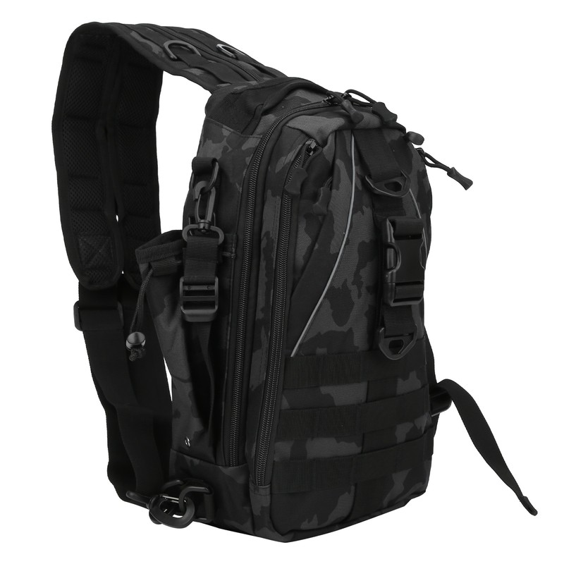 Backpack Knapsack Shoulder Messenger Bag Fishing Mountaineering Outdoor Lure Bagblack