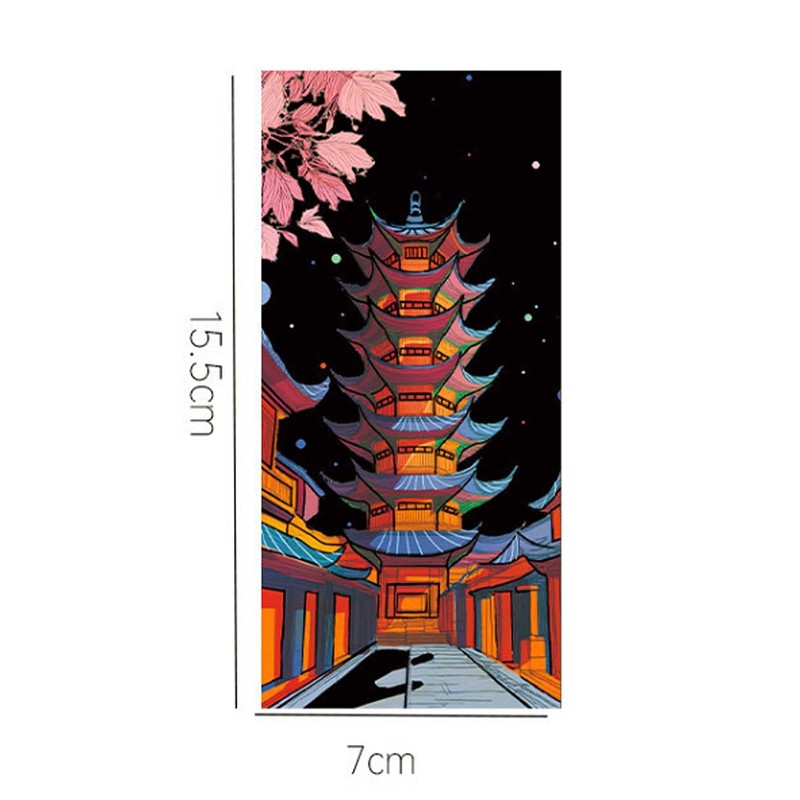 Scratch Art, Set of 24, 6.1 x 2.8 inches (15.5