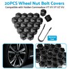 MAX COOL 20PCS 19mm Wheel Lug Nut Covers Hub Screw