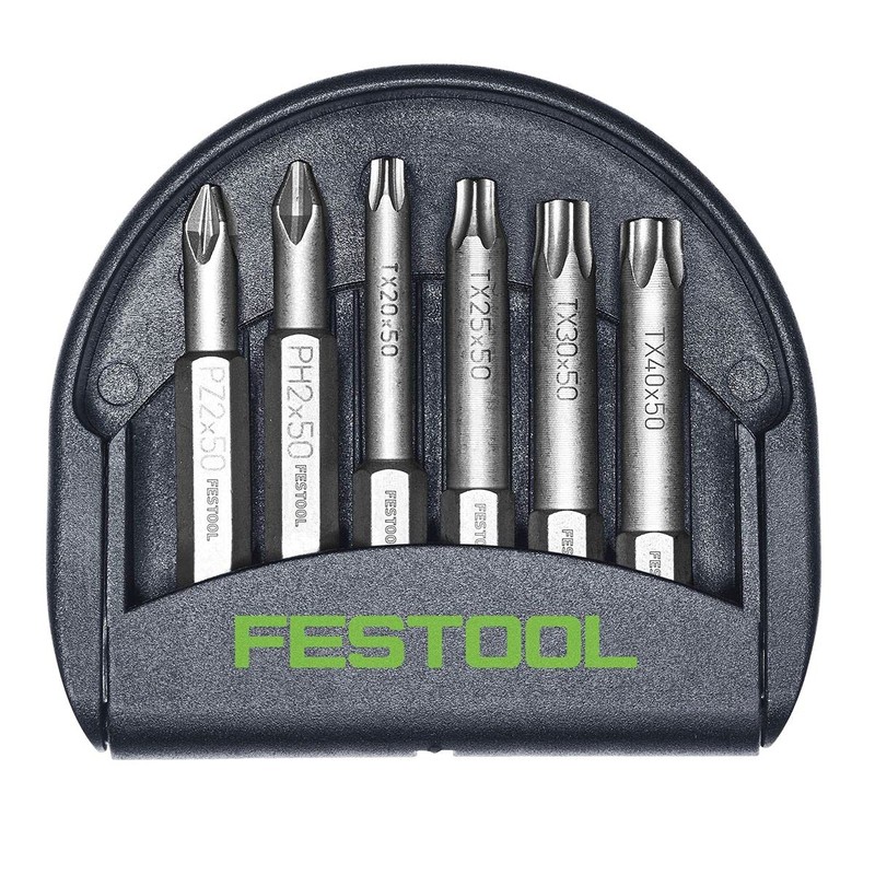 Festool Bit Cassette BT-IMP SORT5-6x Bit Set 50 mm PZ