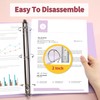 SUNEE 3 Ring Binders 2 Inch 4 Pack, Clear View