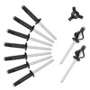 ALLCLEAN 3/16" x 1" Tri-Fold Rivets Assortment - 50Pcs,Black Tri-fold