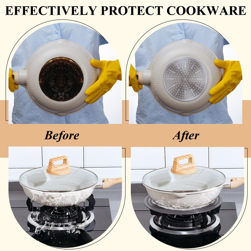 Tujoe 3 Pcs Heat Diffuser Set of 7.8/9.5/11''Round Induction Plate,