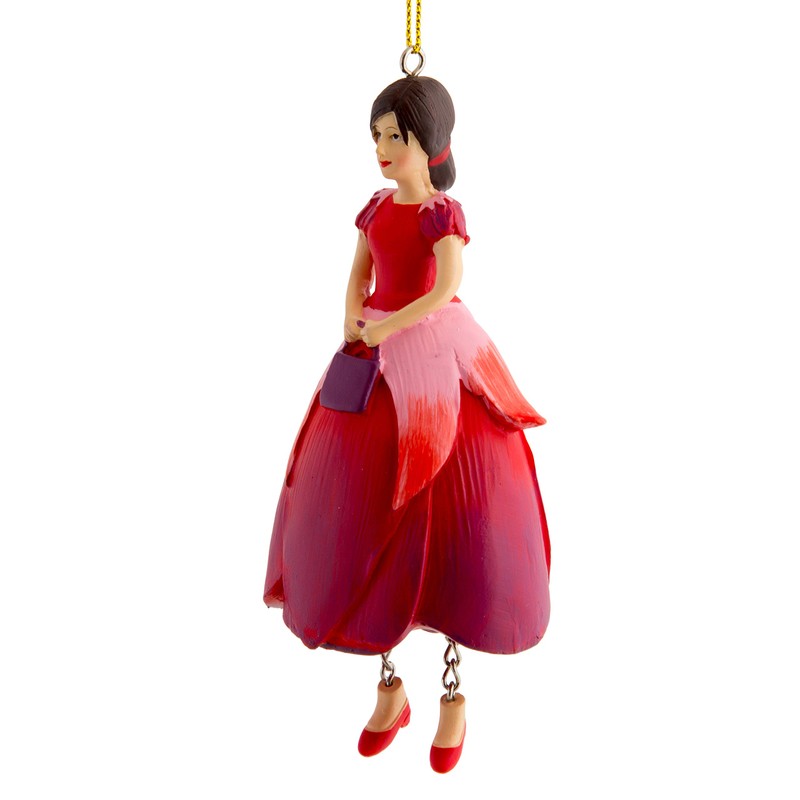 ROSEMARIE SCHULZ Heidelberg Flowers Girl Fuchsia Hanging Figurine Decorative Garden