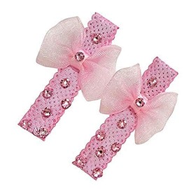 Mila bow hair clip set (pink)