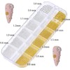 GZMAYUEN Nail Art Beads Micro Caviar for Nails, 0.3-3 mm