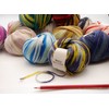 Motohiro Skiing Hand Knitting Yarn, Sherry Wool Print, Medium Size