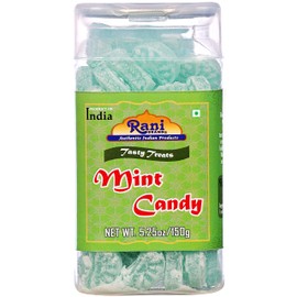 Rani Mint Candy 5.25oz (150g) Vacuum Sealed, Easy Open Top, Resealable Container ~ Indian Tasty Treats | Vegan | Gluten Friendly | NON-GMO | Indian Origin