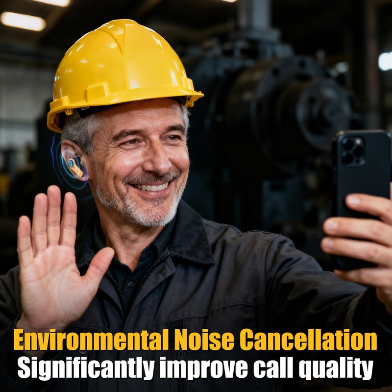 ToolFun Bluetooth 6.0 Jobsite Earbuds, Heavy Duty True Wireless Ear