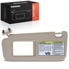 A-Premium Driver Left Side Sun Visor Compatible with Toyota RAV4 2010 2011 2012 - with Vanity Light, with Vanity Mirror, with Sliding Sun Visor Extension, Beige Color - Replaces 7432042502E1