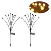 2 Pack Solar Powered LED Lights Firefly Lights Waterproof Outdoor