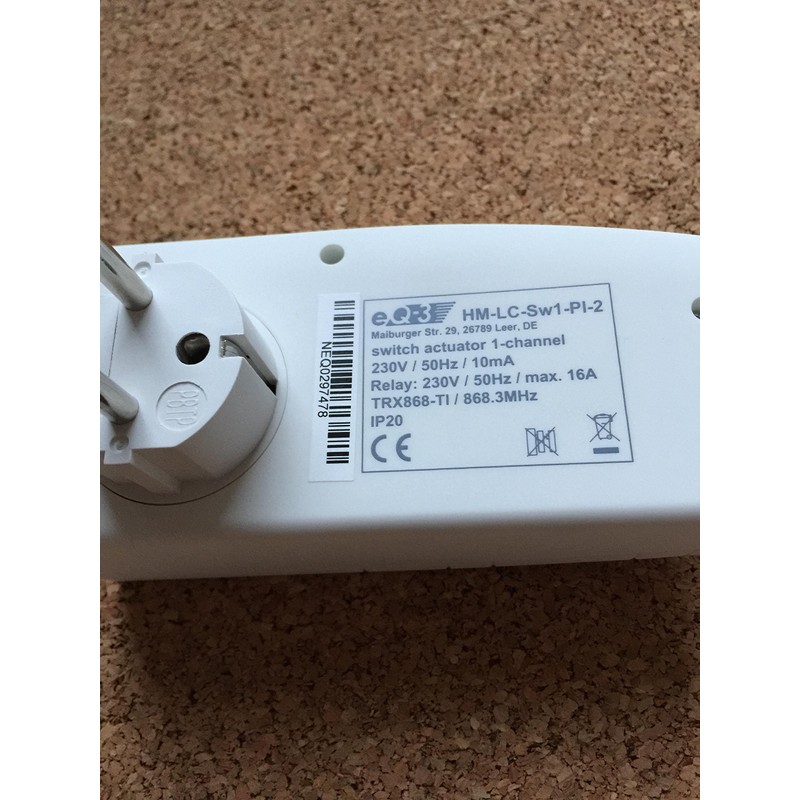 Homematic Funk-Zwischenstecker-Schaltaktor, 1fach - suitable for 105788