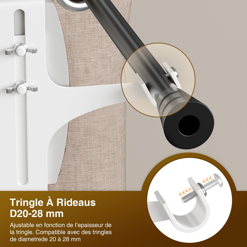 niffgaff Bianco Curtain Rod