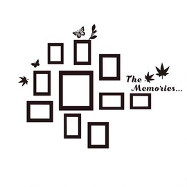 Pack of 10 Family Photo Frame Wall Stickers
