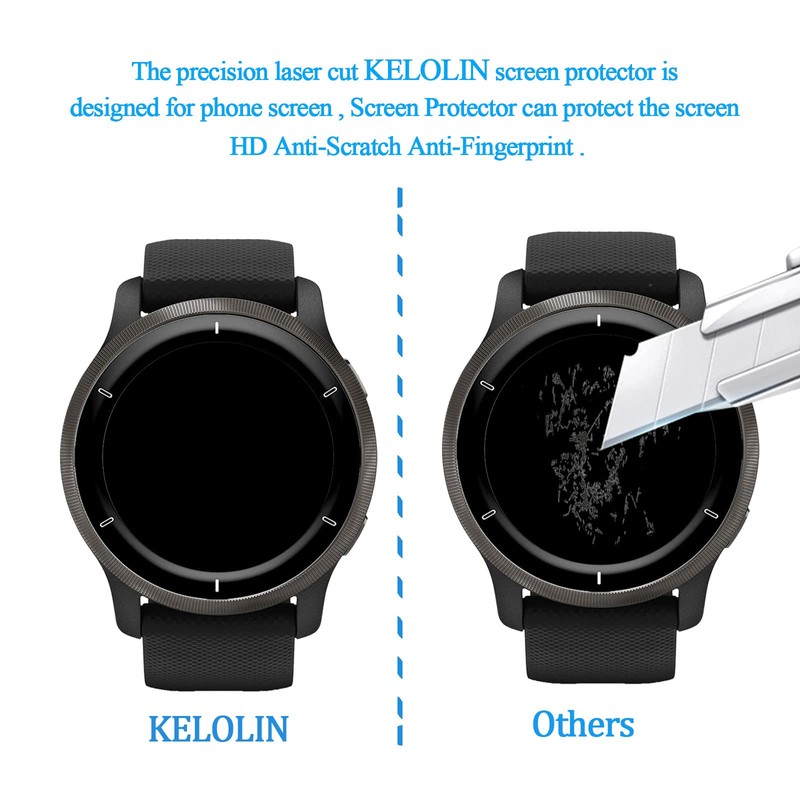 KELOLIN [Pack of 4] Screen Protector Compatible with Garmin Venu