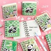 Small Mini Spiral Notebooks, 4Pcs Cute Kawaii Panda Thick Hardcover