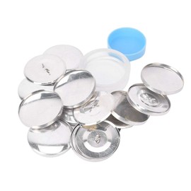 Cover Button Kit, Covered Flat Back Buttons DIY Round Base Self Solid Fabric Cloth Pins Adjustable Refill Forms Replacement Buckle Making Tool for Jeans Coat Single Hole Men Women Sewing Bag (40mm)