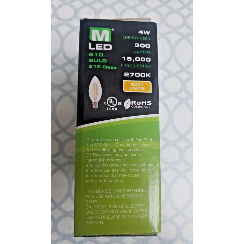 MAXLITE 3-PACK LED Light Bulbs DIMMABLE 2700k 40W 300L E12,