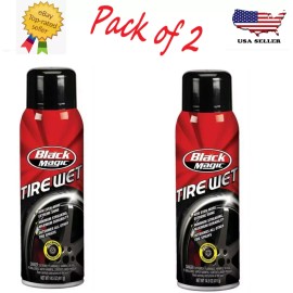 Blackmagic New Black Magic Tire Wet Spray 14.5 oz. Tire Shine - BC23220W (Pack of 2)