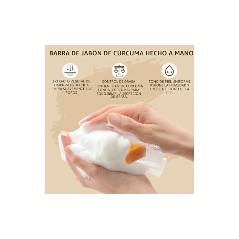 Jabón Cúrcuma Manchas Crema Oscuras Cara