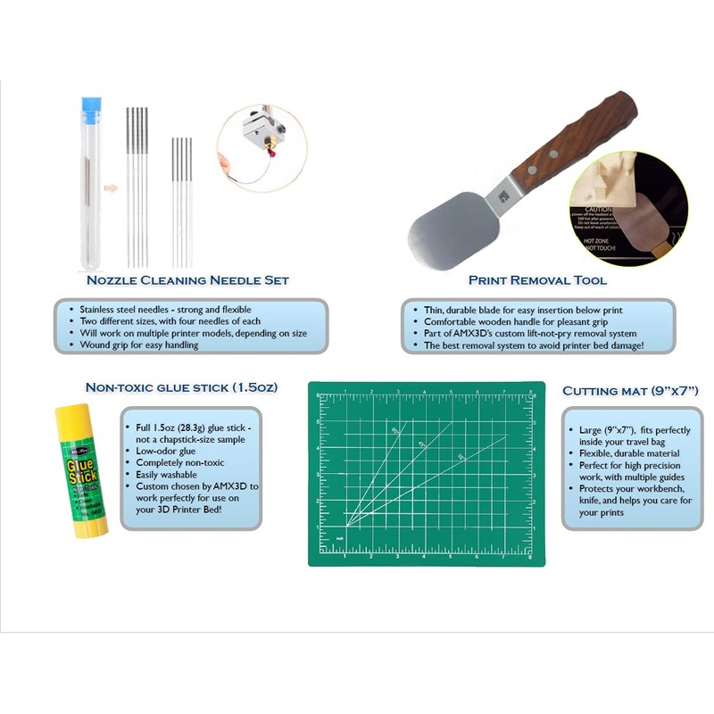 AMX3d Economy 3D Printer Tool Kit - All The 3D