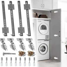 Pisman Pocket Door Slides 22 inch 4 PCS and Hardwares for Inset and Cabinet Door, Disappearing and Hidden The Slides and The Hinges.