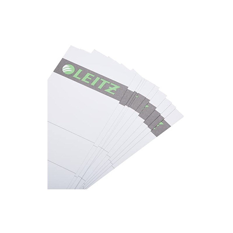 Leitz 16070085 Replacement Spine Labels for Plastic 80 mm Lever
