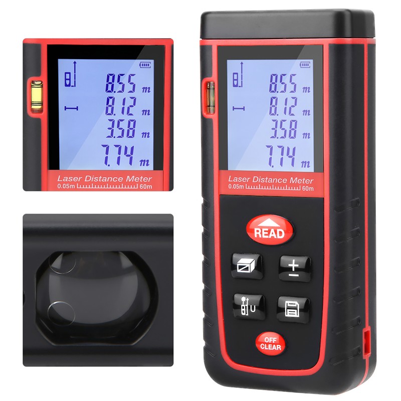 LCD Display rz-s 60M Laser Distance Meter Measurer Distance Measuring