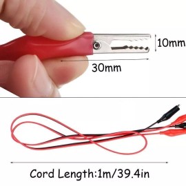 Unbranded 6PCS Double Ended Crocodile Wire Alligator Clip Electric Test Cable Connector US