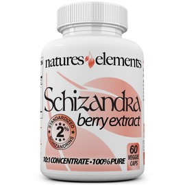 Natures Elements Schizandra Berry Extract - 10:1 Extract - 2% Schizandrins - 1 Month Supply
