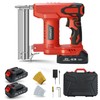 Cordless Nail Gun Battery Powered Brad Nailer, 2-in-1 Nail/Staple Gun,