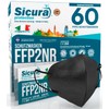 60 FFP2 Black Masks CE Certified Made in Italy BFE