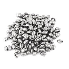 uxcell 200 PCS 0.24" x 0.2" Egg Lead Fishing Weights Sinkers, Oval Shape Fishing Weights Line Tackle Split Shots Sinkers for Saltwater Freshwater Fishing