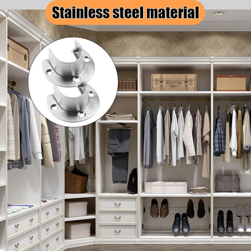 ASISUN 2 Pcs Oval Clothes Rail Rack Rack Rack Holder