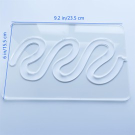 Meander Quilting Template, Acrylic Quilting Ruler for Free Motion Quilting on Domestic Machine (Pattern A)