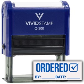 Ordered by Date (Order Complete) Self Inking Rubber Stamp (Blue Ink) - Q-300