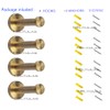 NELXULAS Golden Brushed Stainless Steel Single Heavy Duty Wall Mount