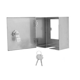 Zerodeko Stainless Steel Outdoor Outlet Cover with Safety Lock, Waterproof Electrical Enclosure for Outlet Protection, Lockable Junction Box for Outdoor and EV Charger Setup