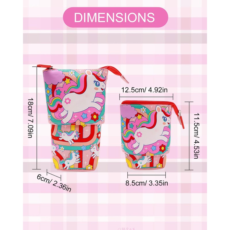 Xespis Pencil Case Zip Telescopic Boys 2-in-1 Stand Pencil Case