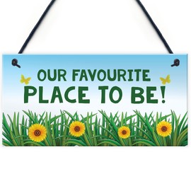 RED OCEAN Garden Signs And Plaques Summer House Signs Garden Shed Sign