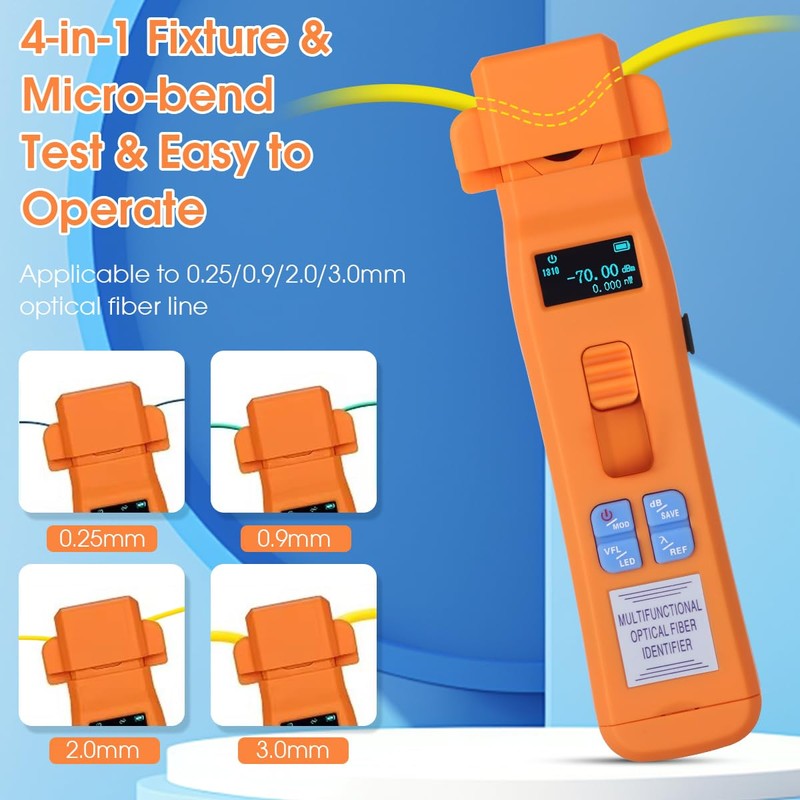 Live Optical Fiber Identifier Built in 20KM VFL & OPM