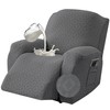 Gennia Waterproof Recliner Chair Cover,Stretch Reclining Sofa Covers with Pockets,Washable