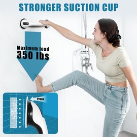 Grab Bars for Bathtubs and Showers, 16 Inch Shower Handle Heavy Duty Suction Cup Grab Bars for Shower Chair, Bathroom Safety Bar for Elderly (Black 2 Pack)