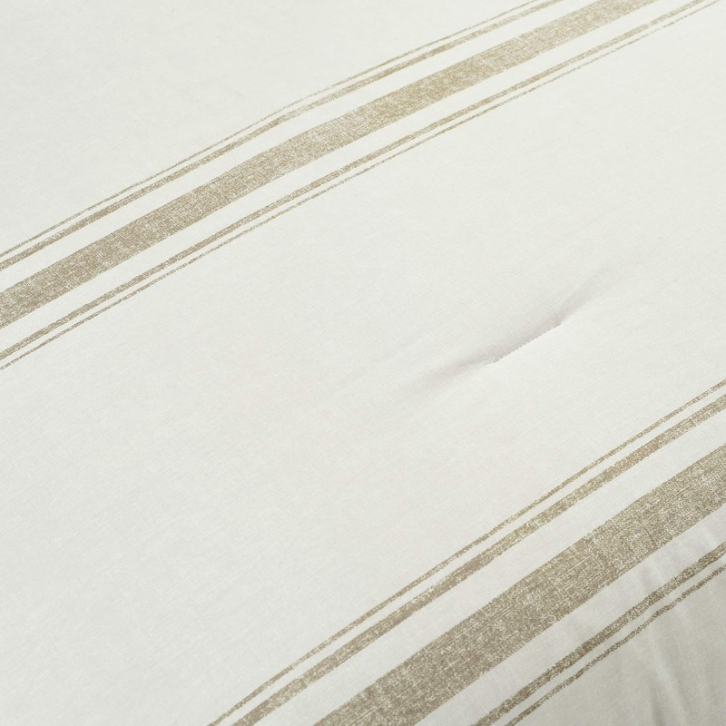 Lush Decor Comforter Farmhouse Stripe, Full/Queen, Neutral