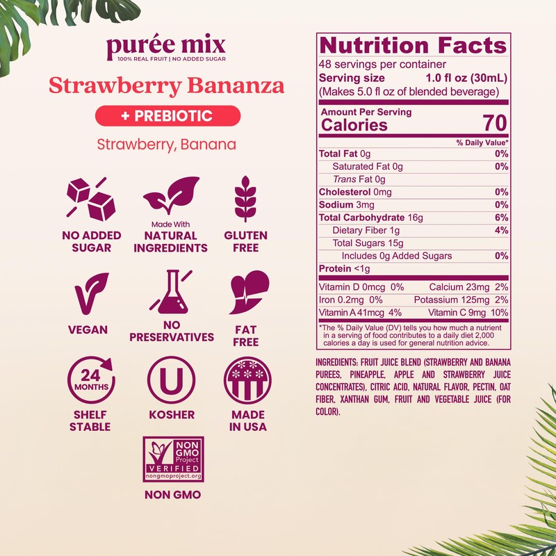 Smartfruit Strawberry Bananza + Oat Fiber – 100% Real Fruit