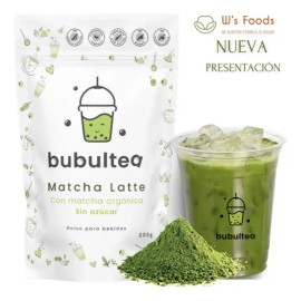 Matcha Latte Orgánico Sin Azúcar 250g  Organic Matcha Latte Powder, Sugar Free                                                                        