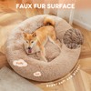 Sweetcrispy Calming Donut Dog & Cat Bed, Machine Washable Cuddle