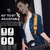 Amumu SNAPLOCK Guitar Strap with Clip - Metallic Gold Nylon