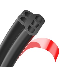 FengleAuto 52.5Ft Car Door Seal Strip Double Layer Universal Self Adhesive Auto Door Seal Strip Soundproofing Weather Stripping for Car Door Tailgate