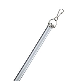RecPro RV Acrylic Pull Rod | Shower Rod | Drapery Wand | 1/2" x 24" | Includes Stainless Steel Snap Hooks | Acrylic Curtain Rod (4 Rods)